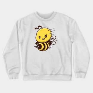 Cute Bee Attack Cartoon Crewneck Sweatshirt